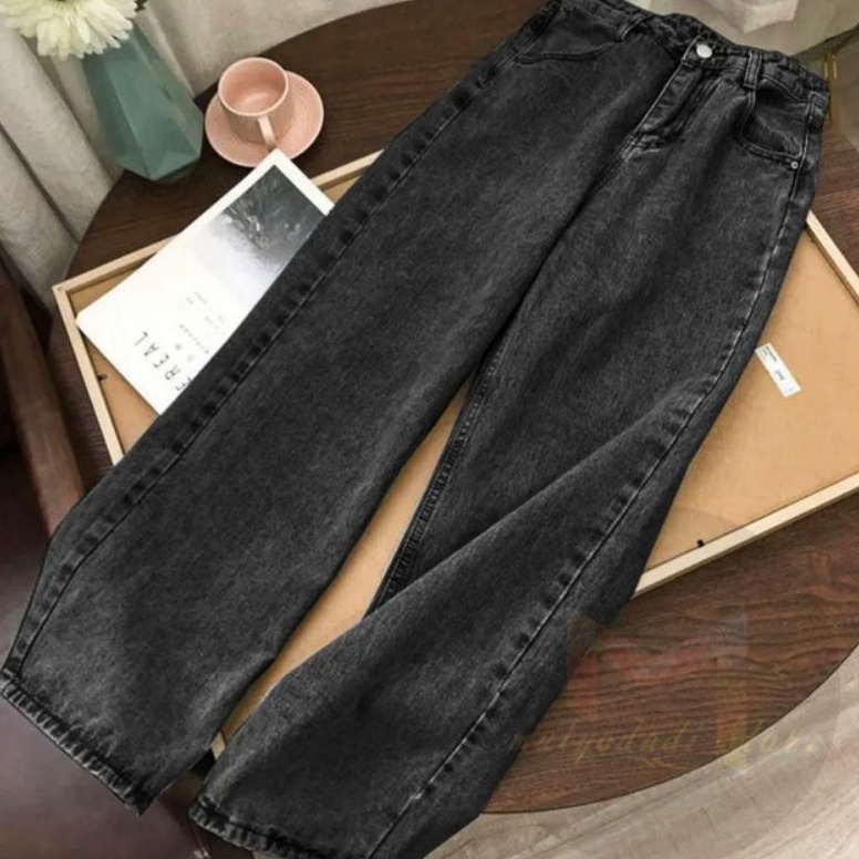 Berkualitas HIGHWAIST KULOT CELANA PANJANG JEANS WANITA CELANA HIGHWAIST PINGGANG TINGGI CELANA BOYF