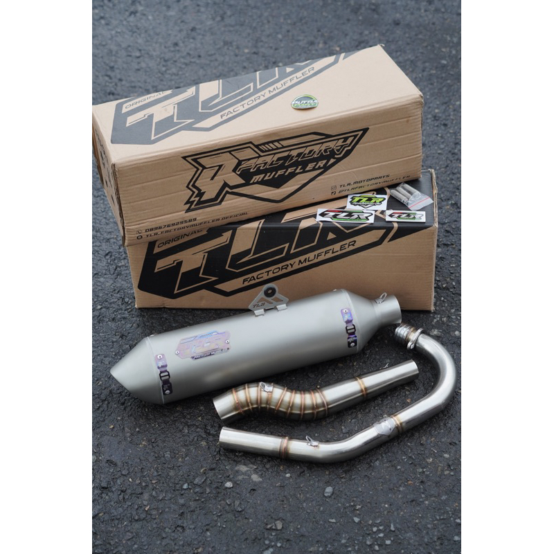 Knalpot TLR pentagon series vol.2 knalpot original tlr pentagon vapour emblem blue untuk GL100