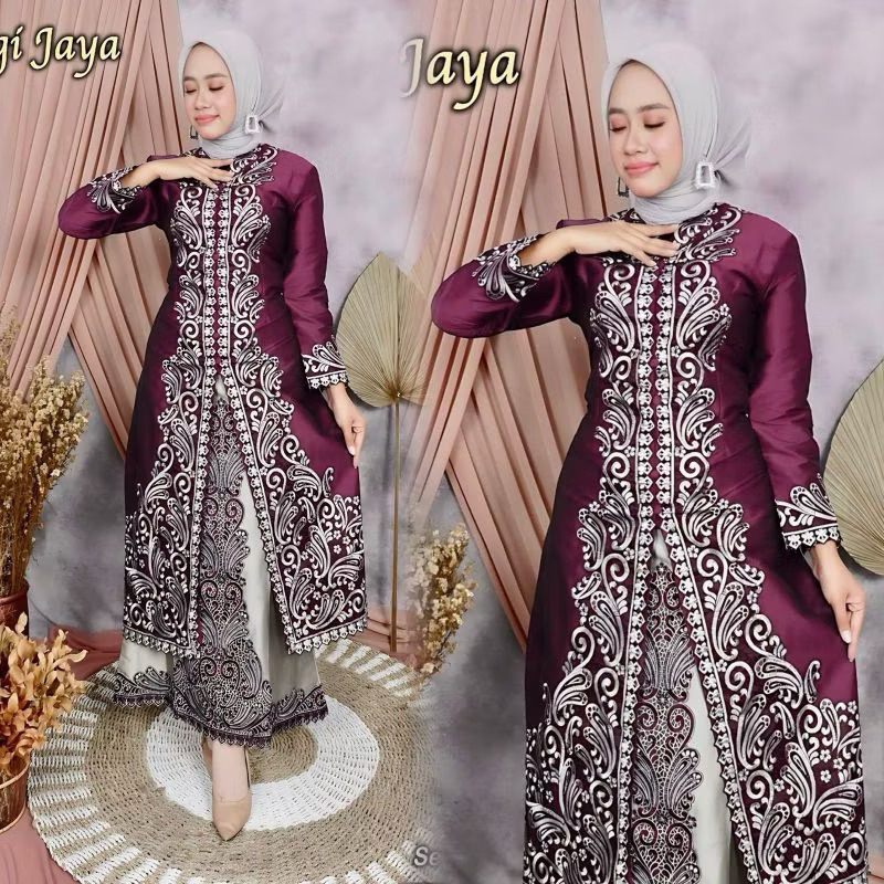 Setelan rok Kebaya  jom jom pelangi Jaya original  // KEBAYA TAFETA // KEBAYA MODERN // SET PELANGI 