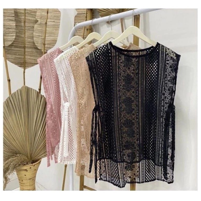 Meroket VEST BRUKAT TALI PREMIUM  VEST BRUKAT TALI  LACE ROMPI BRUKAT TALI  OUTER ROMPI
