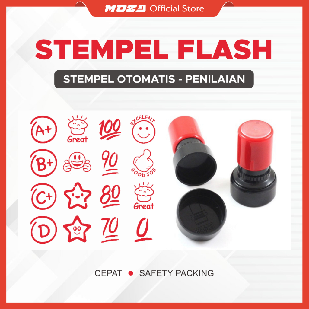 

Stempel Flash Kilat Otomatis - Stempel Penilaian Guru - Diameter 15mm