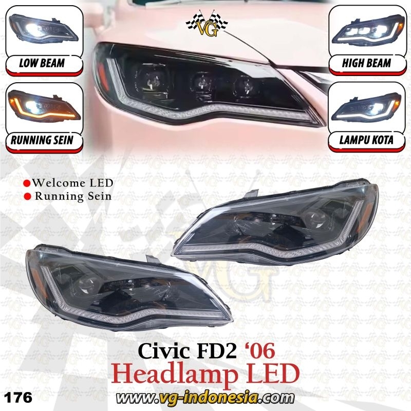 Headlamp Civic fd 2006-2011