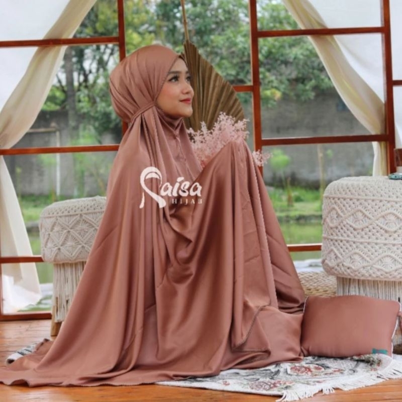MUKENA MADEENA Travel SATIN SILK Premium Polos Bahan SILKY MADEENA ORIGINAL By.Raisa Hijab