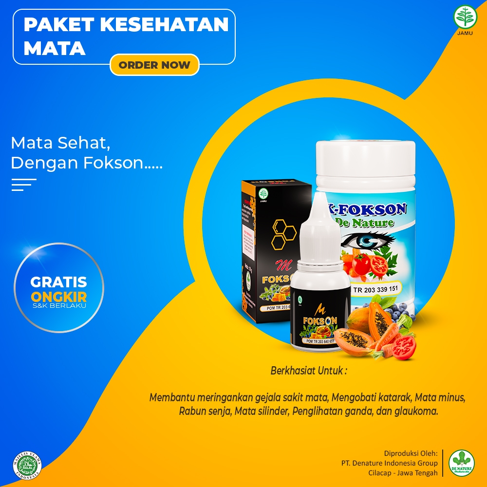 Obat Mata Minus Katarak Rabun Jauh Dekat K Fokson M Fokson DeNature Garansi Asli De Nature