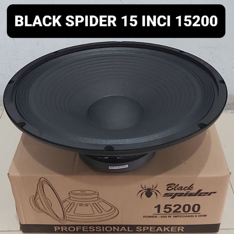 BLACK SPIDER Speaker 15 Inci 15200 M Blackspider Full Range 650 Watt