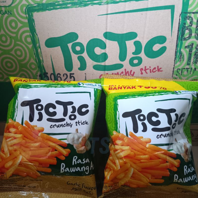 

Tic Tic Crunchy Stick Rasa Bawang Asli 20g ( Harga per 5 Pcs )