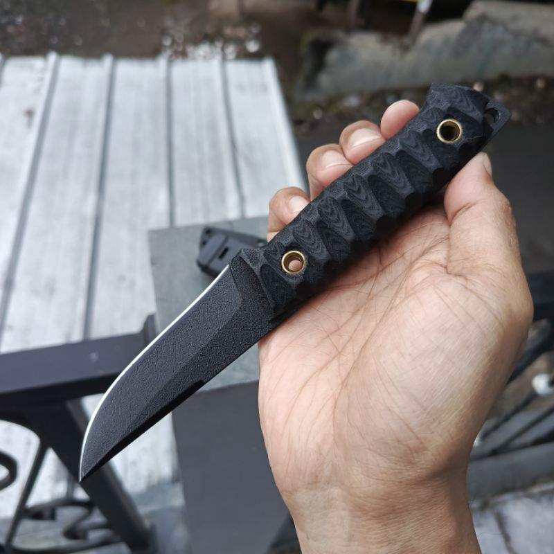 Bushcraft Black Edition L6 Kydex Micarta Teklok