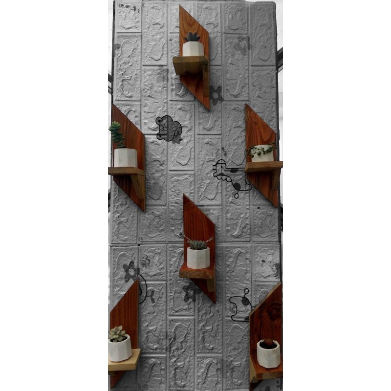 Tempat pot bunga tempel dinding