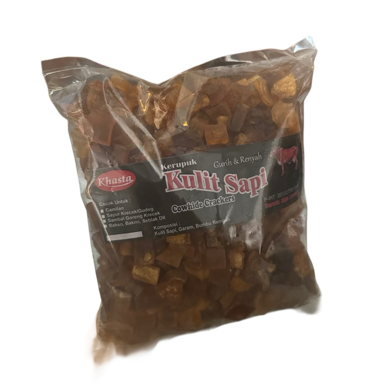 

Kerupuk Kulit Sapi Dorokdok / Krecek 1kg Mentah