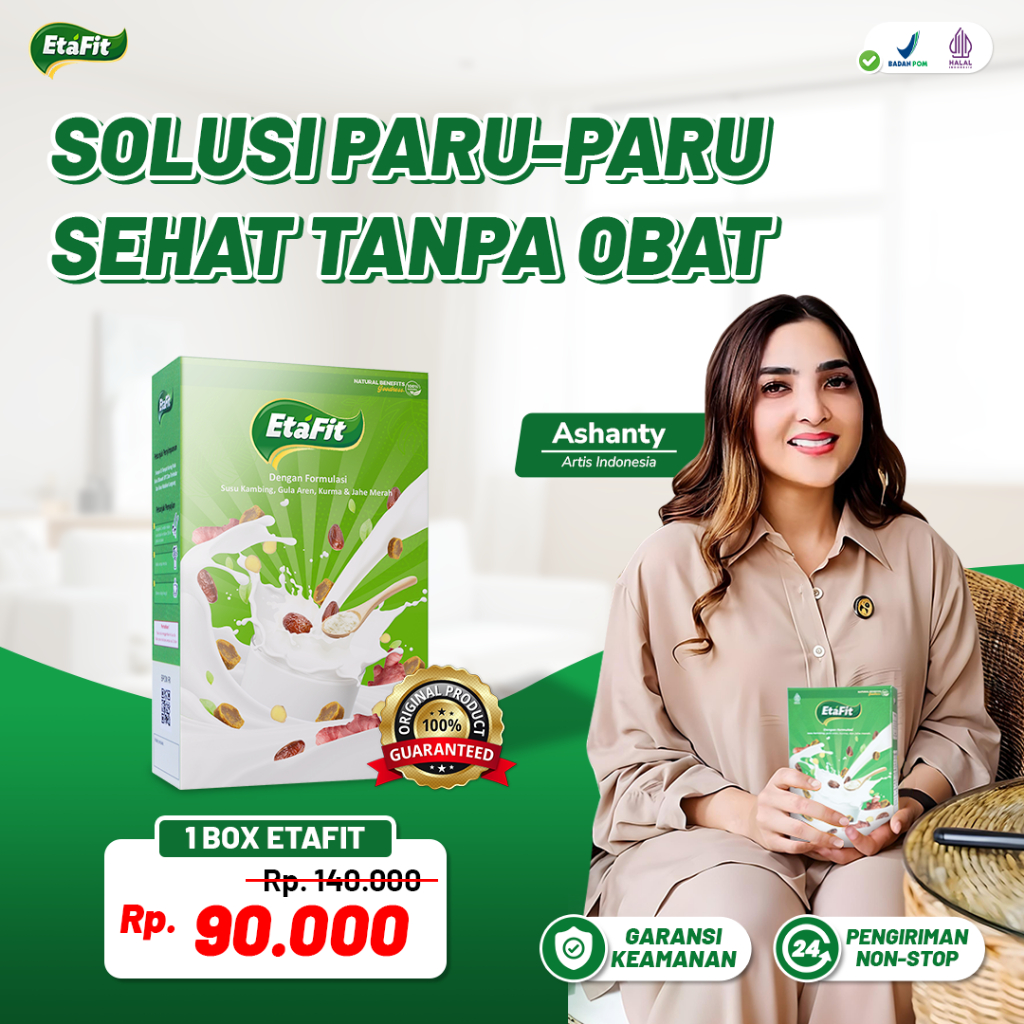 

ETAFIT - Susu Kambing Etawa Bubuk Asli 100% Murni Original - Solusi Masalah Pernafasan - 1 BOX