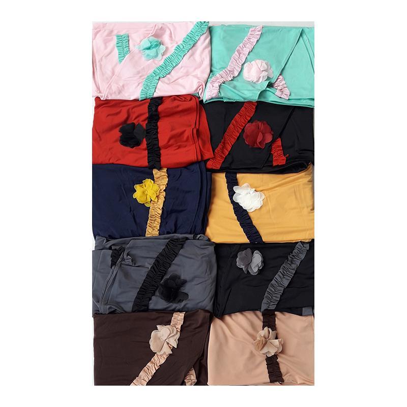 Delice Hijab Kepala Kerudung Yasmine Jilbab Instan Syari Khimar Polos Free Bros Bunga Tanpa Pet