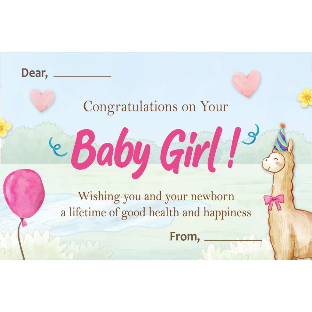 BBSO - Kartu Ucapan Baby / New Born Card Baby Wishes - Welcome Boy / Girl