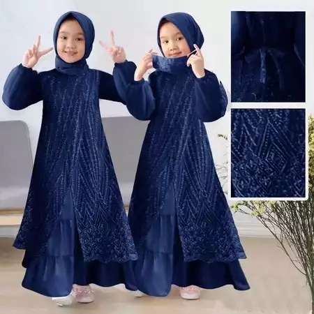 Gamis Anak Syari Cocok Untuk Ramadhan Lebaran Modis Fashion Gamis Anak Perempuan Mewah Syar'i Casual