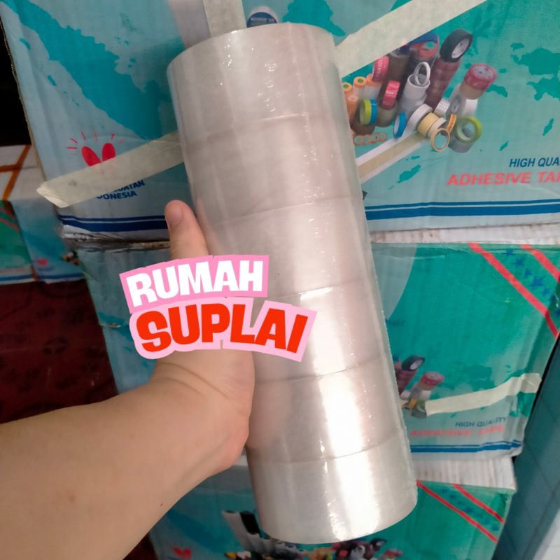 

Slop) Lakban Bening 45 mm 100 yard isi 6 pcs. Lakban bening murah