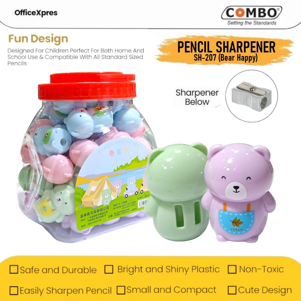 

Serutan Pensil Bear / Rautan Pensil Bear / Pencil Sharpener SH-207 / Pencil Sharpener SH-207 / Serutan Pensil Lucu / Single Hole Pencil Sharpener