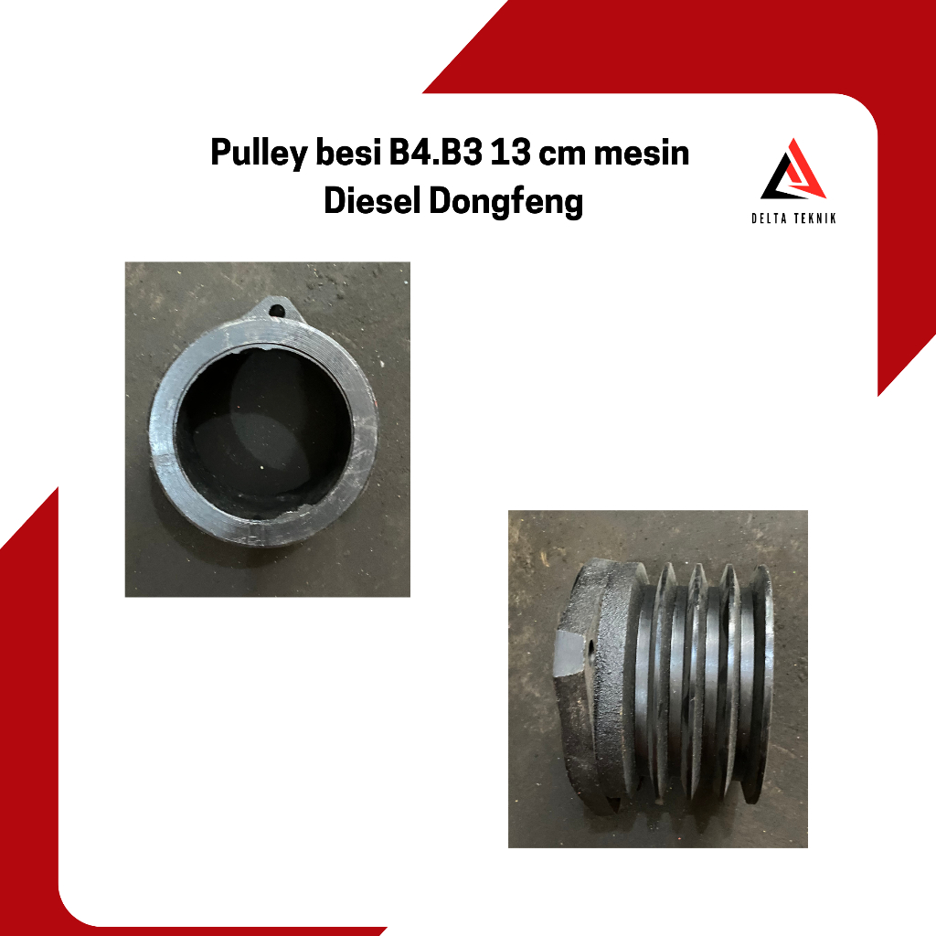 Pulley besi B4.B3 13 cm mesin  Diesel Dongfeng