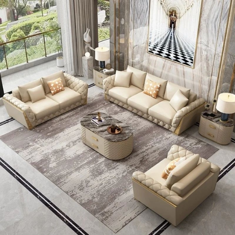 sofa ruang tamu set 321  mewah desain modern