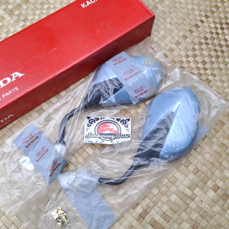 SPION HONDA VARIO BEAT KARBU BIRU MUDA FBM ORIGINAL AHM