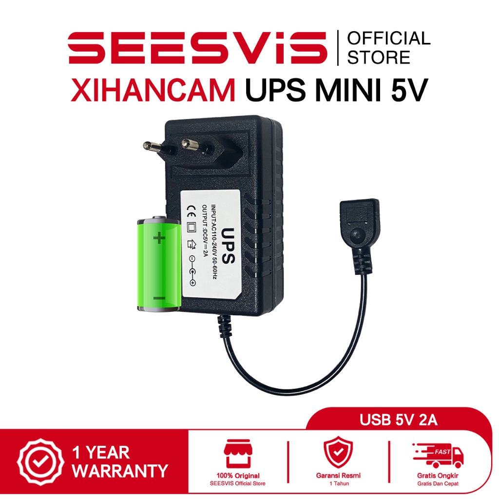 SEESViS XIHANCAM UPS Mini Adaptor Daya UPS 5V Adaptor Power Mini UPS CCTV Charger USB Cadangan Bater
