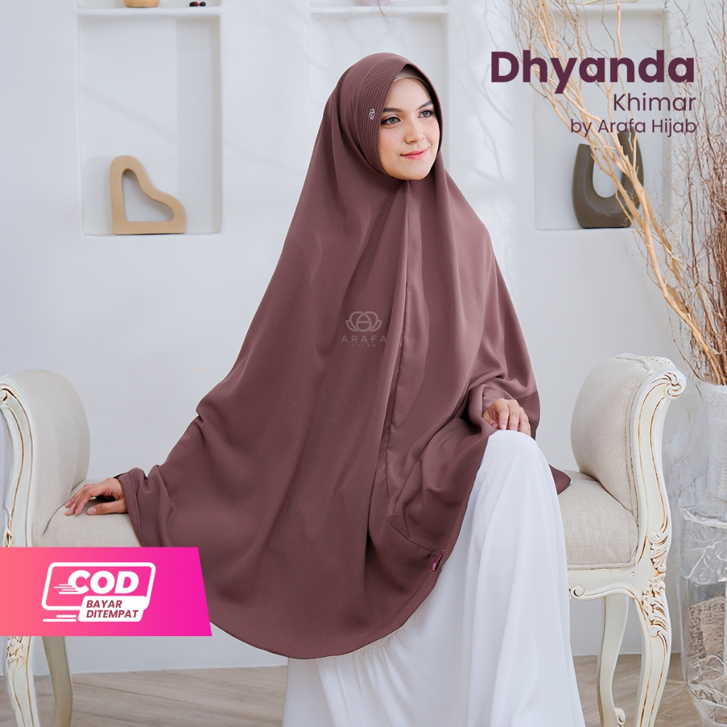 Arafa Hijab - Khimar Dhyanda XL | Wolfis Premium | Pad Antem  | Jilbab Kerudung Jumbo Syari