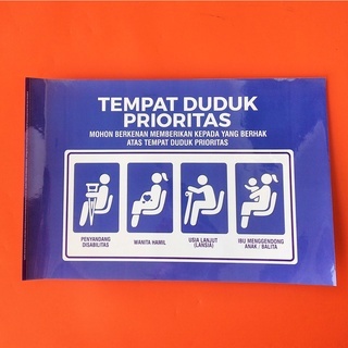 

Stiker A3 Murah - Stiker Tempat Duduk Prioritas - Laminassy Glossy