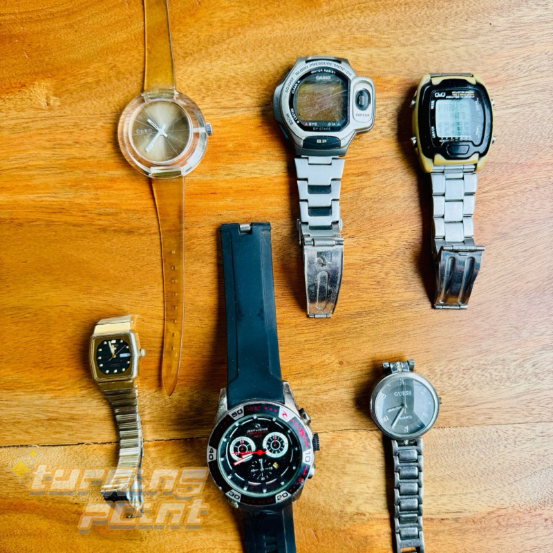 Borongan Jam Tangan Vintage Jadul Pria Second Terbaru 2025 Casio Seiko Guess Desain Elegan, Sporty &
