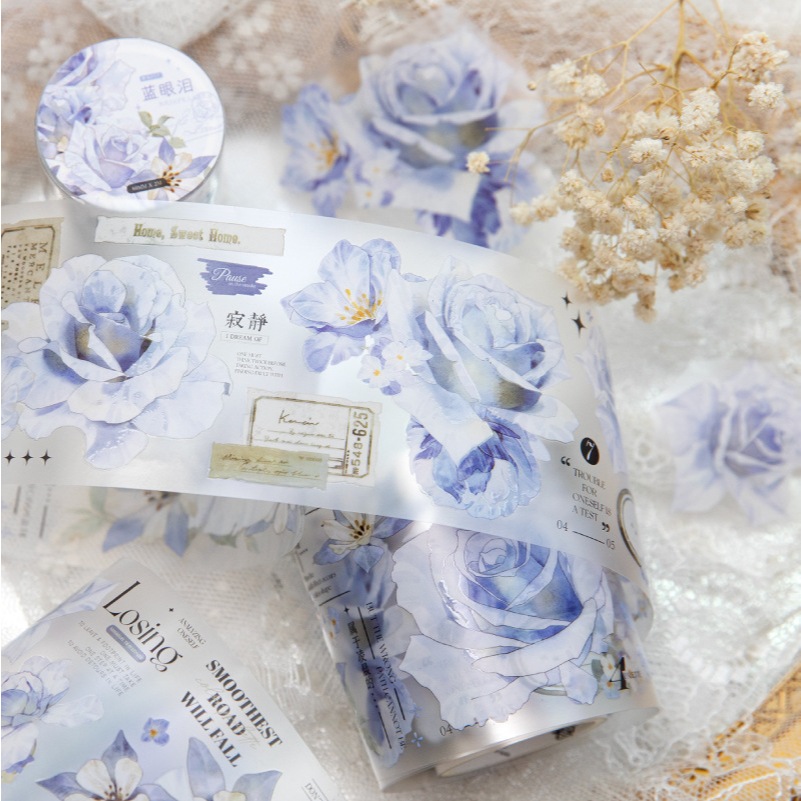 

[Artopia] 1 Roll 2m Sticker Flower Briefka Kembang Bunga Estetik Cantik Flowers Retro Vintage Washi