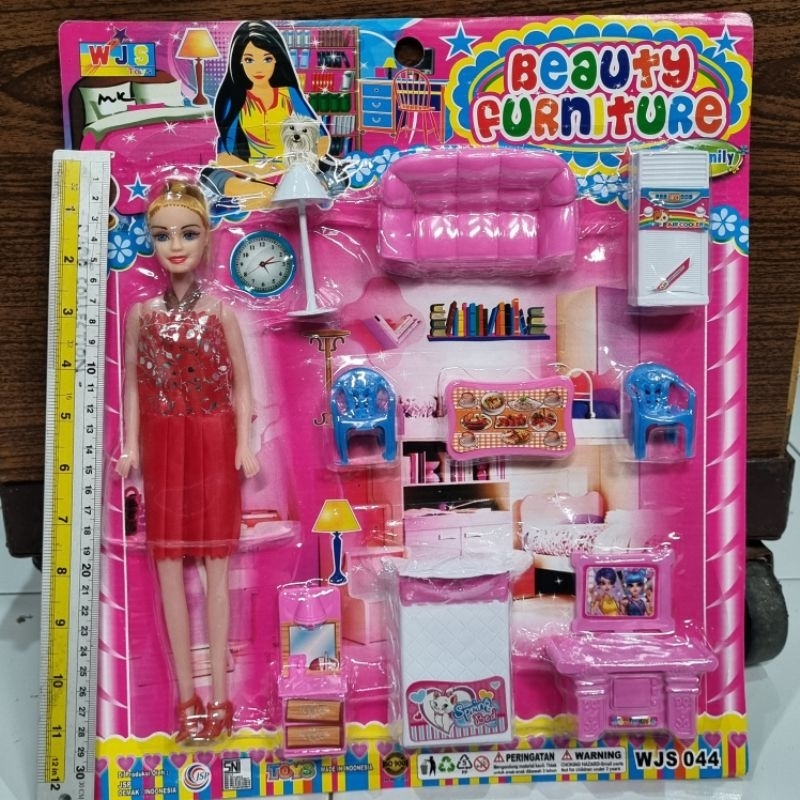 Mainan boneka kasur kursi sofa meja perabot rumah - Beauty FURNITURE + Boneka
