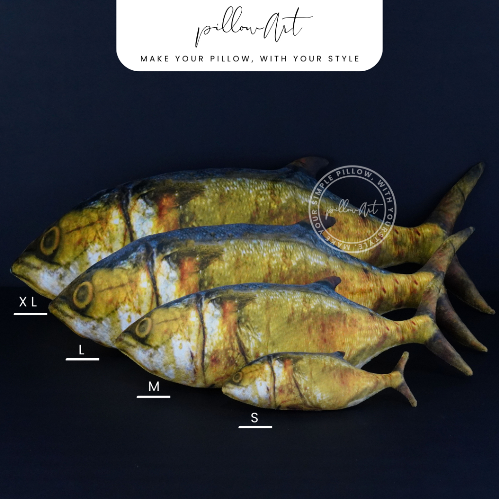 Pillowart - Bantal Boneka Ikan Asin Size S Ikan Tuna Ikan Kakap - Art041