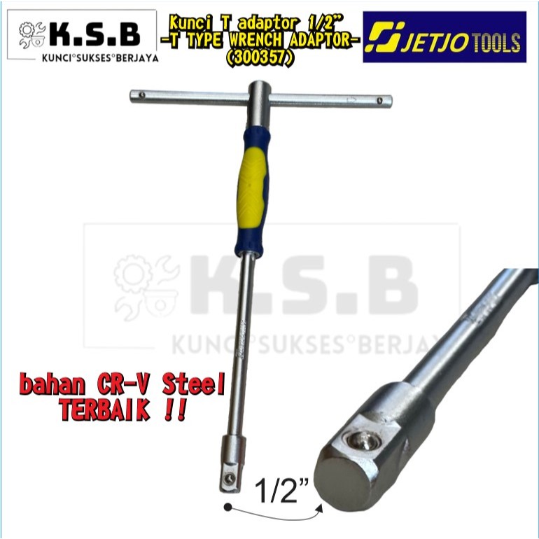 ( 300357 ) Kunci T dengan adaptor 1/2" / T-Type Wrench Adaptor JETJO TOOLS/Lakoni Pro