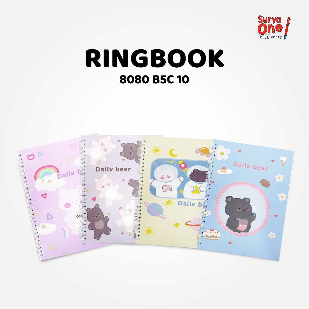 

Ring Book Greebel B5 80 Lembar 8080 B5C 10 / Agenda / Buku Catatan Motif Animasi Suryaone