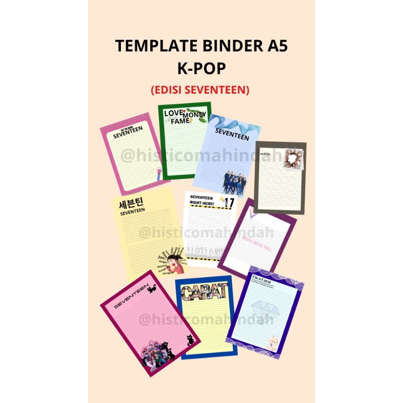 

Template Binder Kpop Edisi Seventeen 10 Design