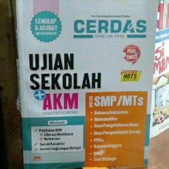 CERDAS UJIAN SEKOLAH AKM UNTUK SMP MTS TIM Warna Mukti Grafika