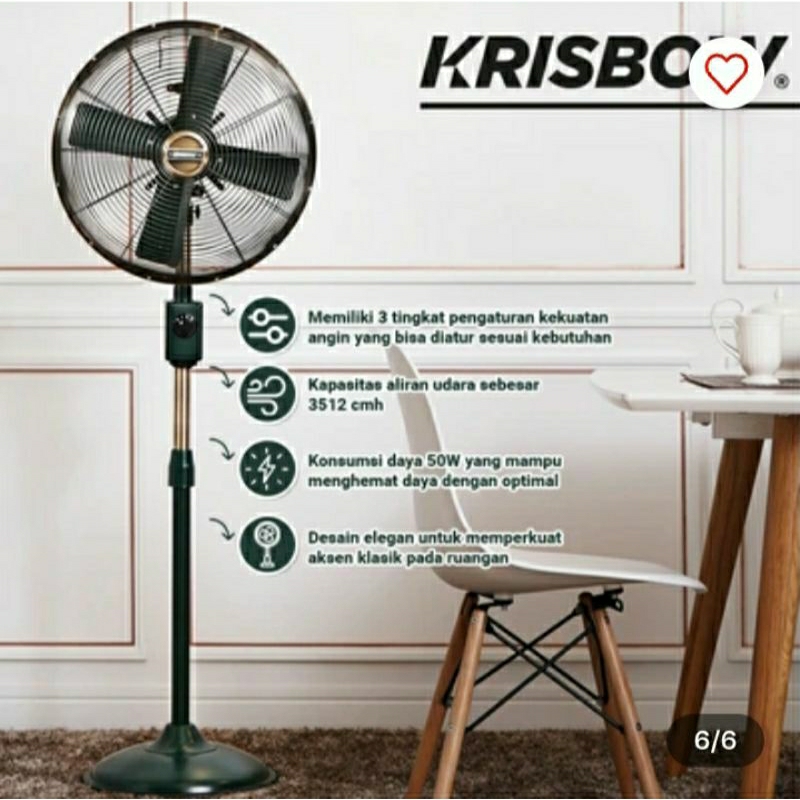 Krisbow 16 Inci Kipas Angin Berdiri Vintage