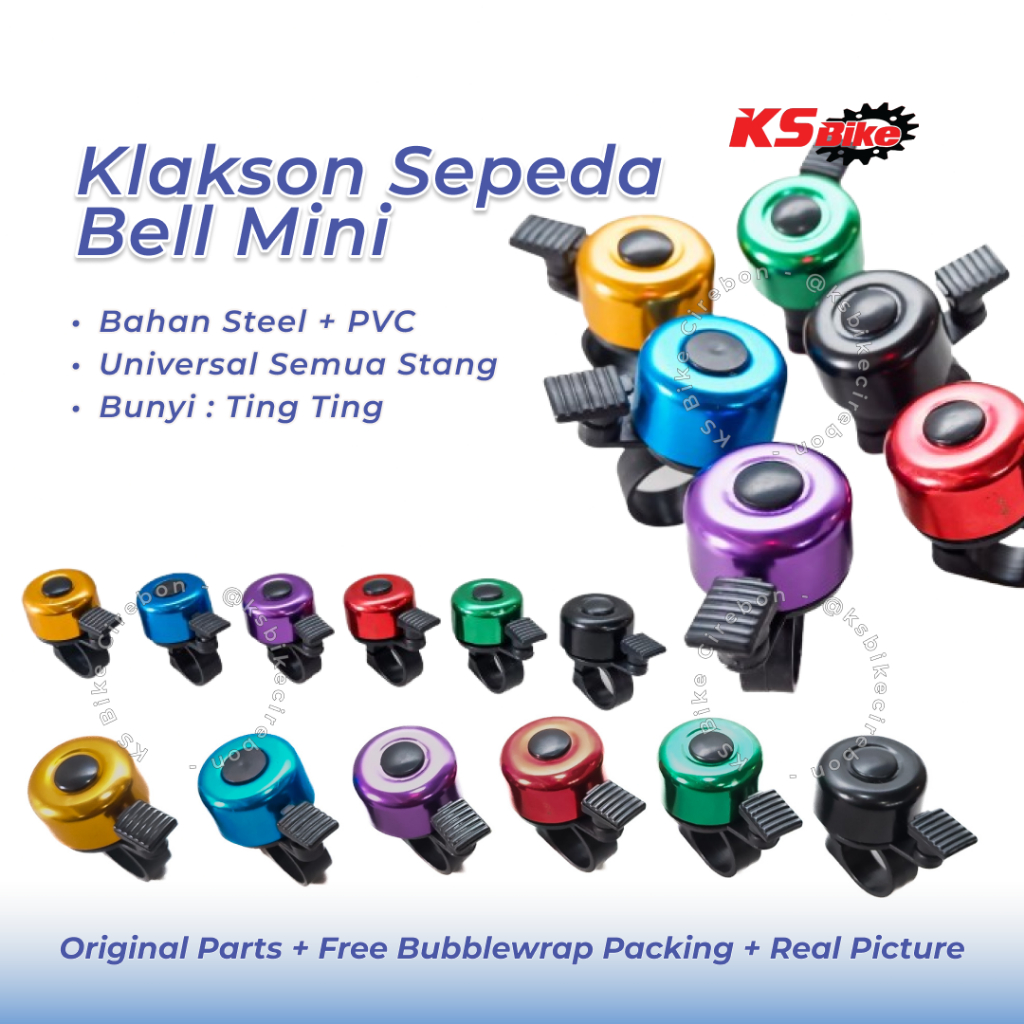 Bell Mini Sepeda Mini Alloy Klakson Kring Sepeda Stainless Steel Toko Sepeda KS Bike Cirebon