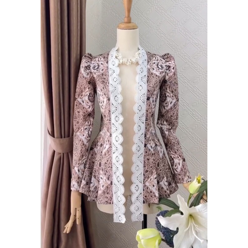 TENUN_GAYA Batik Wanita Modern Blazer batik wanita motif sogan atasan batik premium fashion batik