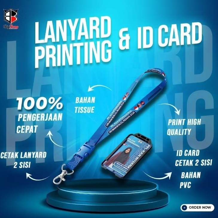 

Lanyard Printing Full set (include Id card & Holder)