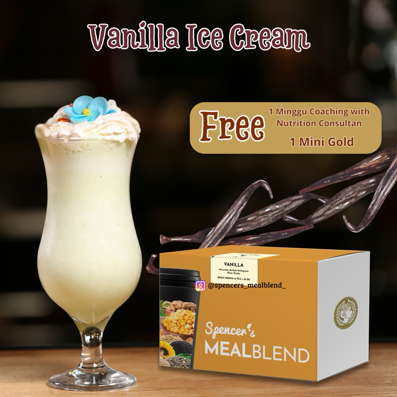 

Buy 1 Free 1 mini gold spencers mealblend vanilla ice cream box @15 sachet Meal Replacement