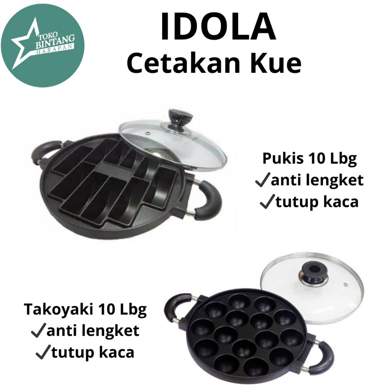 Cetakan Pukis / takoyaki /idola Cetakan Kue anti lengket
