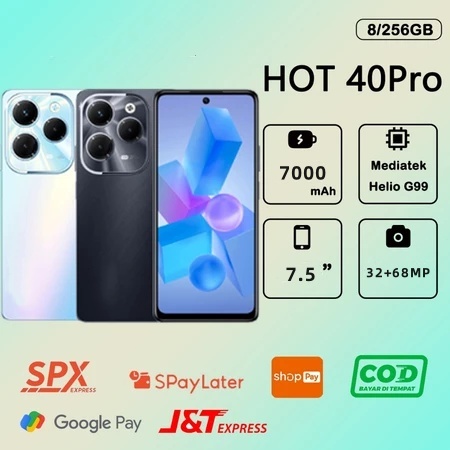 【Bisa COD】INFINIX Hot 40 Pro HP baru Handphone Original 100%Garansi G HP murah Smartphone 7.5inci hp