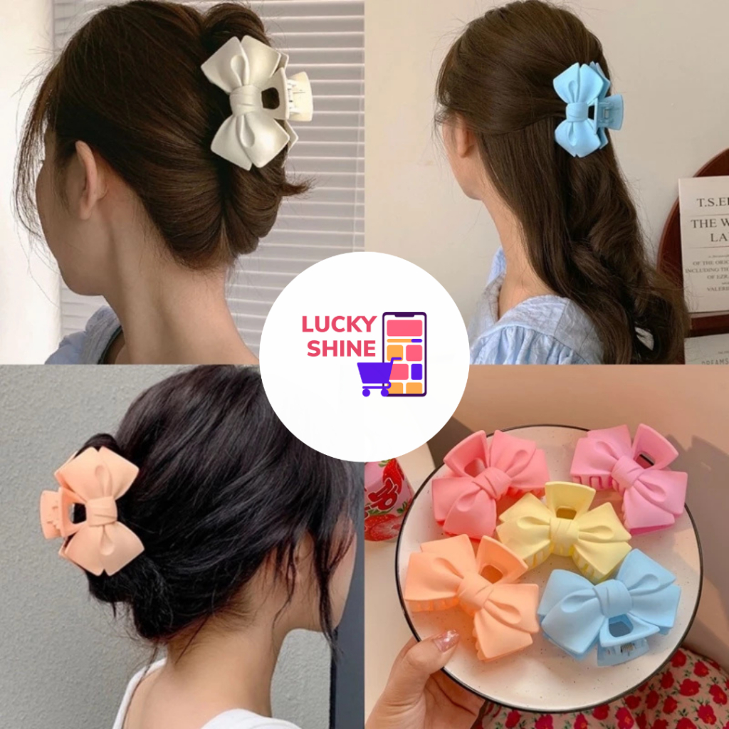 LS 10CM Jepit Rambut Motif  PITA DOFF Korea / Jepit Rambut Perempuan Jumbo Besar Jedai Cepol Warna R