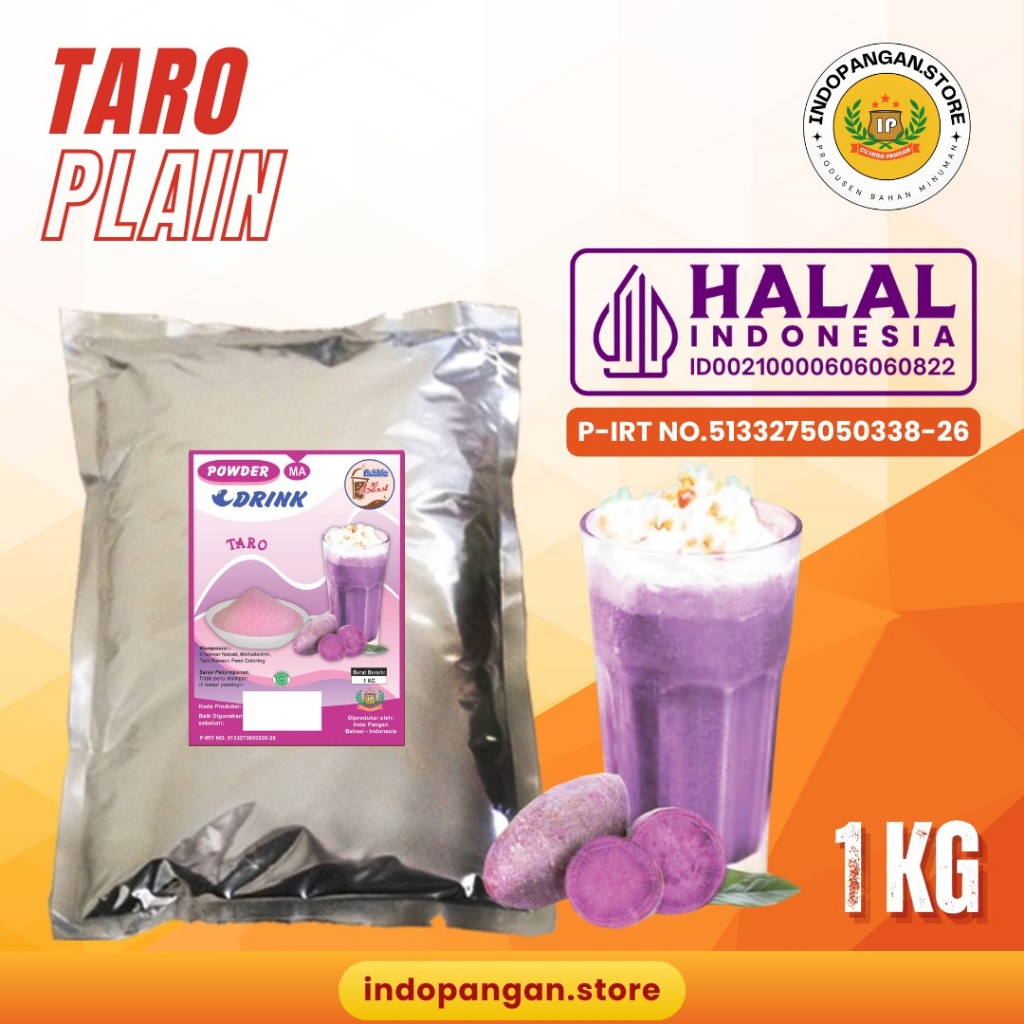 

Powder Rasa Taro 1 Kg (PLAIN) Kemasan Foil - Bubuk Minuman Rasa Taro 1 Kg