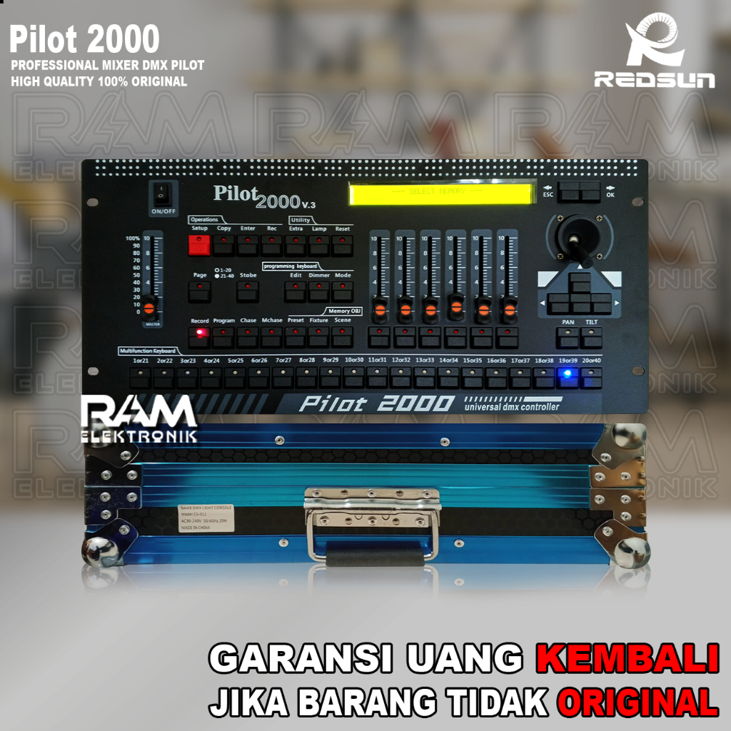 Mixer Lighting REDSUN PILOT 2000 V3 | PILOT2000 V3 DMX 512 Original + Hardcase