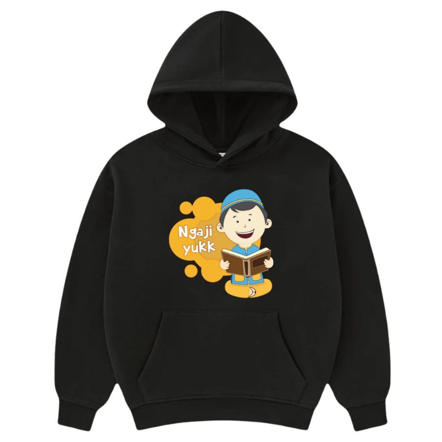Hoodie Islami Anak Laki Perempuan Jaket Ngaji Yuk Sweater Anak