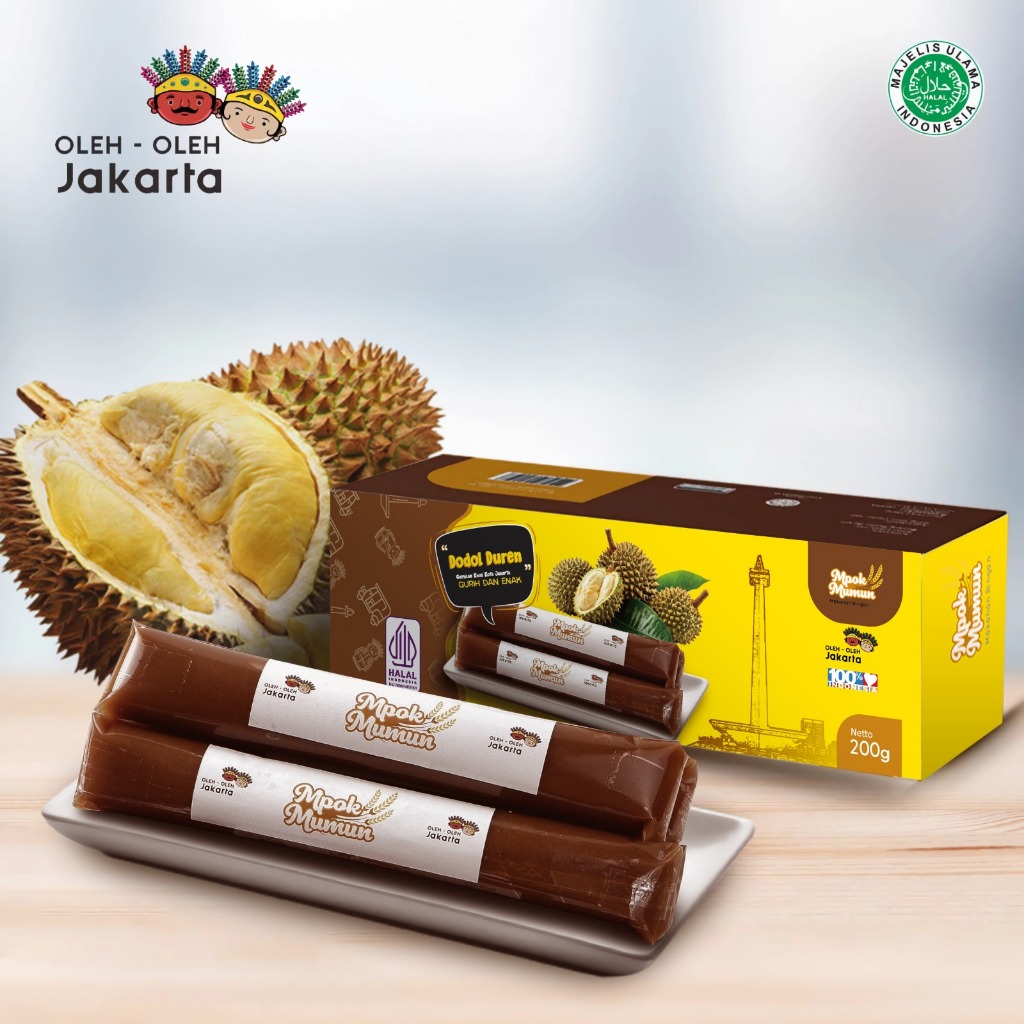 

Dodol Durian Asli Khas Betawi Mpok Mumun Oleh Oleh Dari Jakarta 200 gr Halal