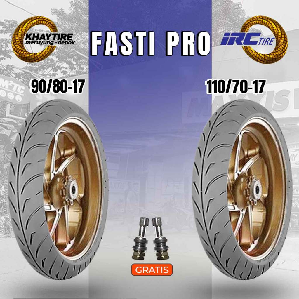Paket Ban Motor Soft Compound IRC FASTI PRO 90/80-17 + 110/70-17 Tubeless