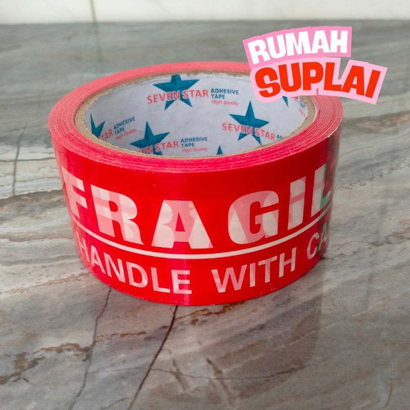 

Lakban FRAGILE UNBOXING merah putih 80 yard 45 mm. Lakban Fragile. Lakban Unboxing Seven Star