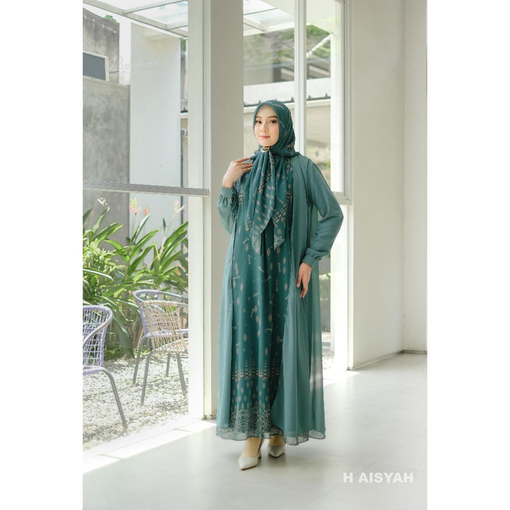 GAMIS CERUTY SET HIJAB GINA AISYAH ORGINAL BERMERK SYARI GAMIS MODEL KEKINIAN FASHION LEBARAN