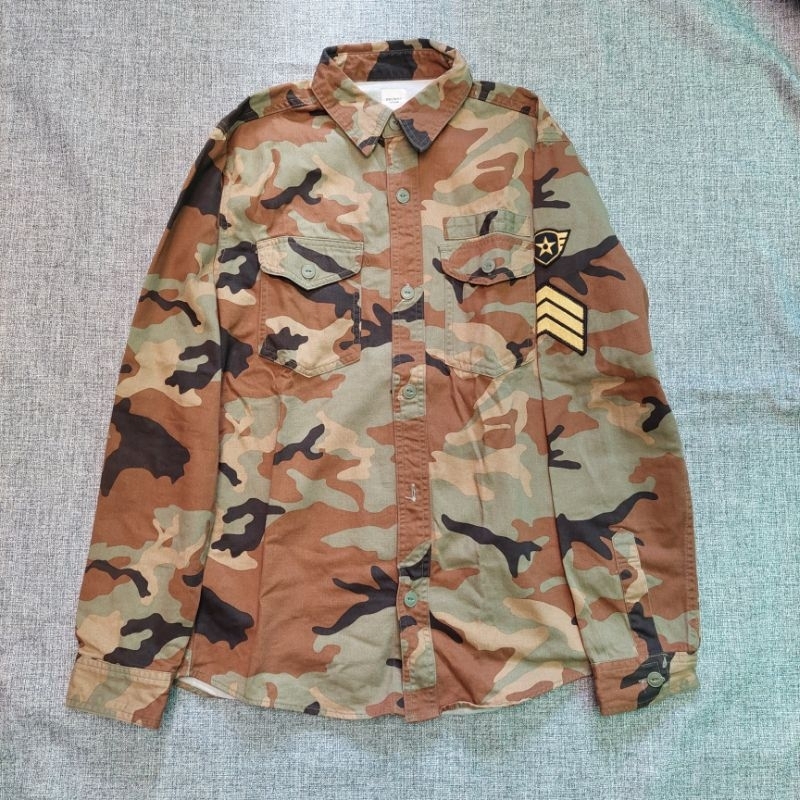 Kemeja Vintage Military Browny