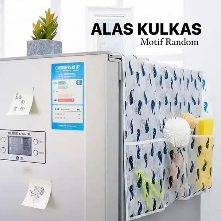 Alas Kulkas / cover kulkas / Taplak kulkas / Penutup Cover KULKAS
